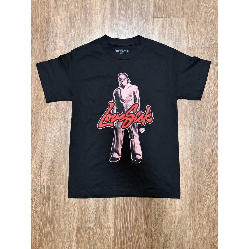 Don Toliver LoveSick Spring Tour 2023 Black Graphic T-Shirt Mens Small Rap Tee